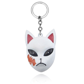 Anime Demon Slayer Kimetsu no Yaiba Zinc Alloy keychain Blade of Ghost Vintage Cute Mask Keyrings For Women Cosplay Jewelry Gift